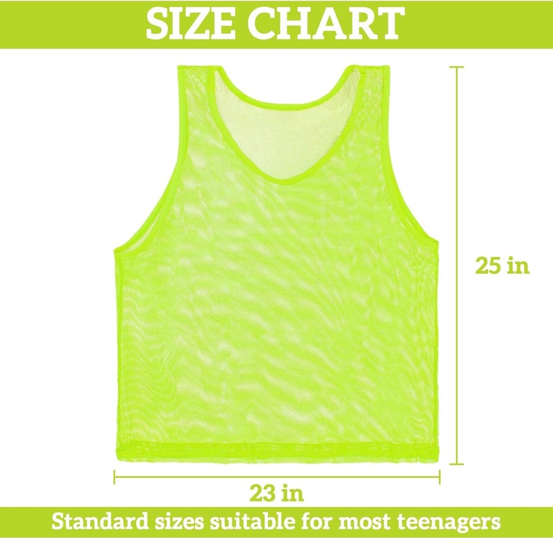 Rainflow Pinnies Soccer Pennies - Set of 6 Team Practice Jersey for Youth Teen Adult,Pennies for Sports,Scrimmage Vest - Image 2